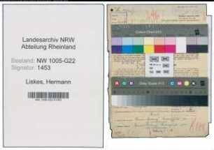 Entnazifizierung Hermann Liskes , geb. 07.03.1899 (Baecker)
