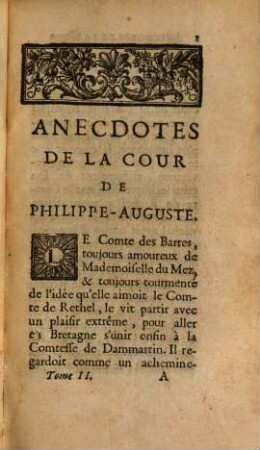 Anecdotes De La Cour De Philippe-Auguste, 2