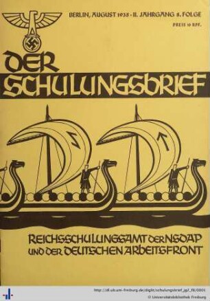 II. Jahrgang, Folge 8: Der Schulungsbrief