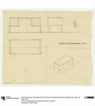 Schreibtisch für Damenzimmer (Möbelentwürfe, Schreibtische)