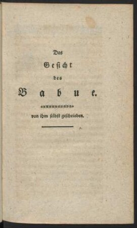 Das Gesicht des Babue