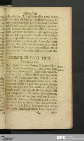 Domin. IX. Post Trin.