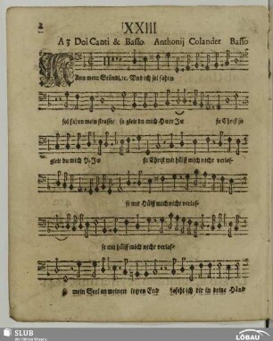 XXIII. Colander, Anton: Wenn mein Stündlein