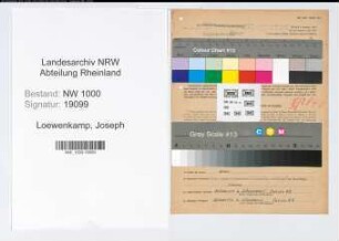 Entnazifizierung Joseph Loewenkamp, geb. 01.09.1901 (Telegrafensekretaer)