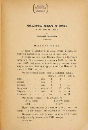 Glasnik Srpskoga Učenog Društva. 64. 1885