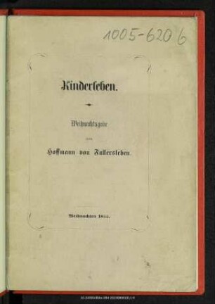 Kinderleben : Weihnachtsgabe