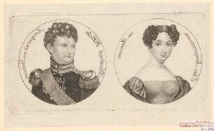 Friedrich Wilhelm, Kronprinz von Preußen, und Elise. Kronprinzessin von Preußen