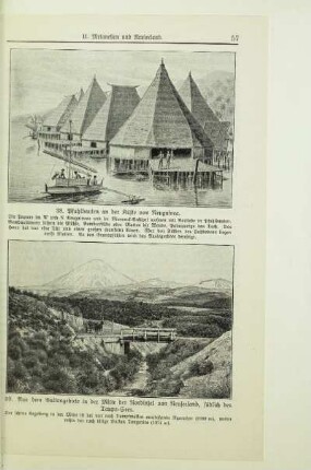 Pfahlbauten an der Küste von Neuguinea