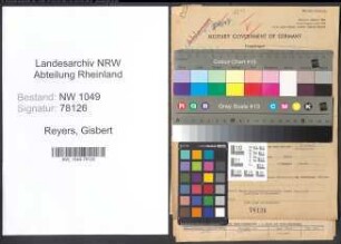 Entnazifizierung Gisbert Reyers , geb. 26.02.1876 (Landwirt)