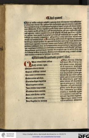 Metrum secundum quarti libri.