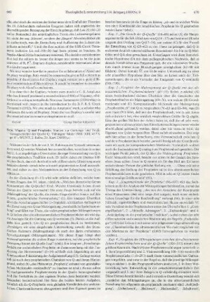 669-672 [Rezension] Satō, Migaku, Q und Prophetie