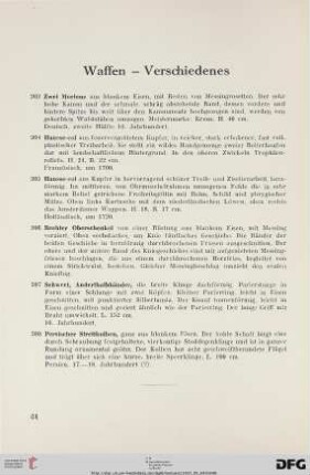 Waffen - Verschiedenes (Nr. 203-217)