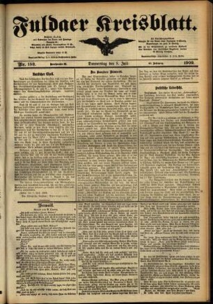 Ausgabe vom Donnerstag, den 08. Juli 1909.