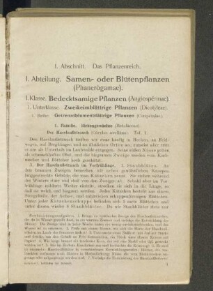 1. Abschnitt. Das Pflanzenreich.