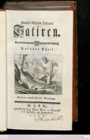 Th. 3: Gottlieb Wilhelm Rabeners Satiren