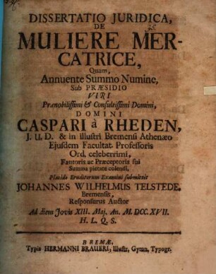 De muliere mercatrice