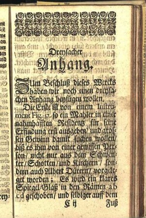 Dreyfacher Anhang.