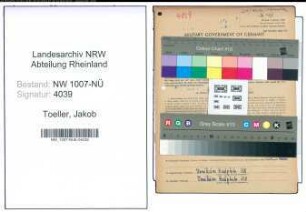 Entnazifizierung Jakob Toeller , geb. 18.03.1890 (Arbeiter)