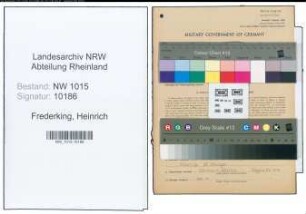 Entnazifizierung Heinrich Frederking , geb. 10.05.1898 (Arzt)