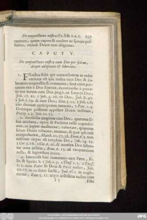 Caput V. De coniunctione nostra cum Deo per fidem, deque adoptione & libertate.
