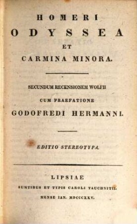 Carmina, 2. Odyssea et carmina minora