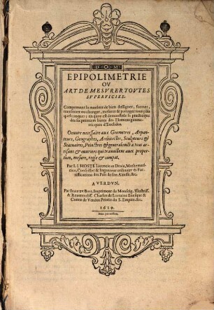 Épipolimetrie : ou art de mesures toutes superficies