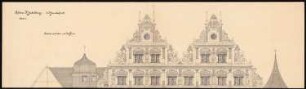 Restaurierung Heidelberger Schloss Ottheinrichsbau: Ansicht der Giebel (entspricht Inv.Nr. 15346)