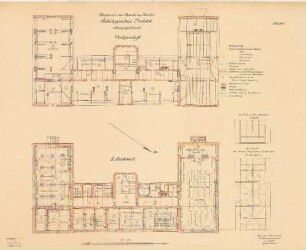Pathologisches Institut der Charité zu Berlin: Blatt 6, Hauptgebäude, 2. Stockwerk, Dachgeschoß