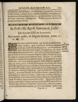 651-664, In Festo SS. Apostolorum Simonis & Judae. - In Festo S. Wolffgangi Episcopi Confessoris.