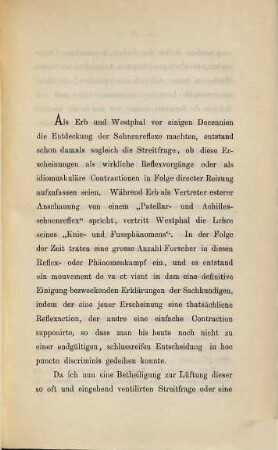 Beiträge zur Statistik der Reflexe bei Kindern