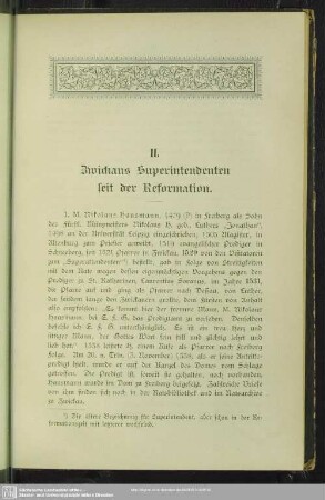 II. Zwickaus Superintendenten seit der Reformation