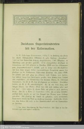 II. Zwickaus Superintendenten seit der Reformation