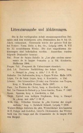 Avoir und estre in den umschreibenden Zeiten des altfranzösischen intransitiven Zeitworts