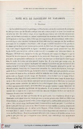 15: Note sur le bas-relief de Naramsin