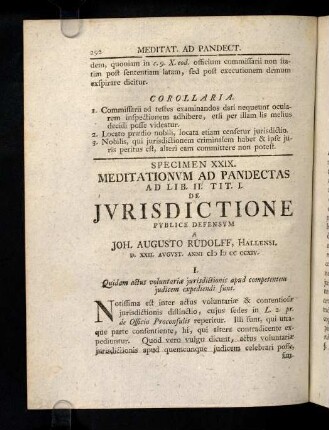 292-301, 29. De Jurisdictione