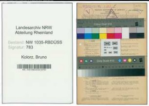 Entnazifizierung Bruno Kolorz , geb. 06.10.1895 (Rangiermeister)