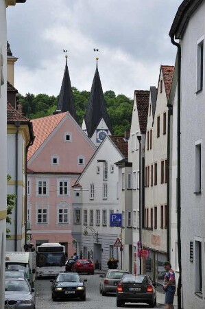 Zentrum von Eichstätt : Blick auf die Domtürme. Aufgenommen in der Universitätsstadt Eichstätt am 22. Mai 2009. Foto Uwe Gerig