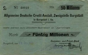 Gutschein - 50 Mill. Mark
