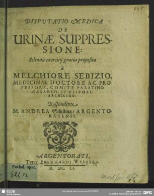 De urinae suppressione