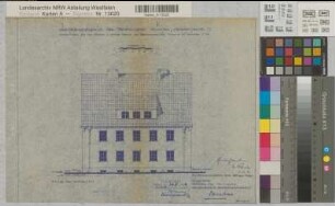 Münster (Münster) Direktorenhaus der Strafanstalt, Gartenstraße Ansicht 1949 1 : 100 30 x 38 Pause Staatshochbauamt Münster Regierung Münster Nr. 33852
