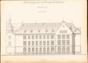 Oberlandes- und Amtsgericht, Hamm: Seitenansicht 1:100