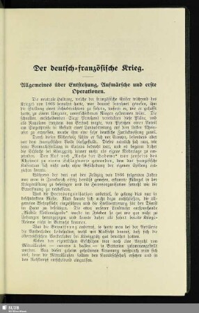 Der deutsch-französische Krieg
