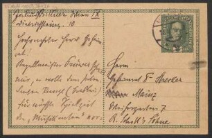 Brief an Ludwig Strecker  und B. Schott's Söhne : 11.03.1917