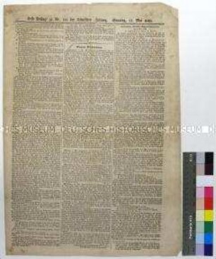 Erste Beilage zu Nr. 114 der Kölnischen Zeitung 13. Mai 1849 Druck