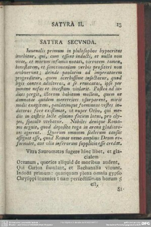 Satyra Secunda
