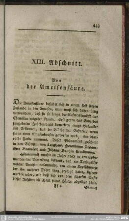 XIII. Abschnitt Von der Ameisensäure