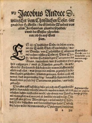 Grundtlicher vnd warhafftiger Gegenbericht, von Catholischer Communion, vnd rechter Niessung des Leibs vnd Bluts Christi, im heiligen Nachtmal : wider Den Bericht ... vom Brauch einer Gestalt des Sacraments, zusamen getragen, vnnd in der Fürstlichen Statt München getruckt