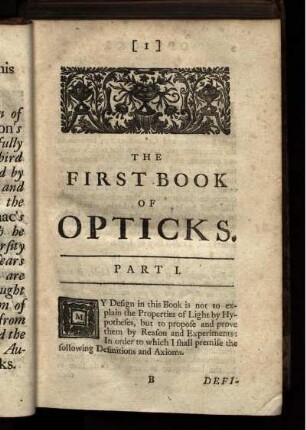 The First Book of Opticks