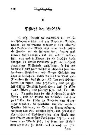 II. Pflicht der Bischöfe.