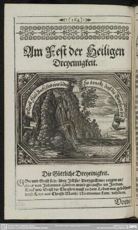 Am Fest der Heiligen Dreyeinigkeit